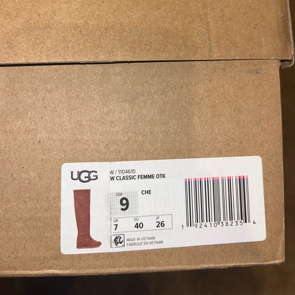 UGG Women’s Classic Femme OTK Wedge Boot in Chestnut - Picture 2 of 8